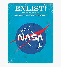 Melden Sie sich an, um Astronaut zu werden! Weinlese-NASA-Plakat Fotodruck