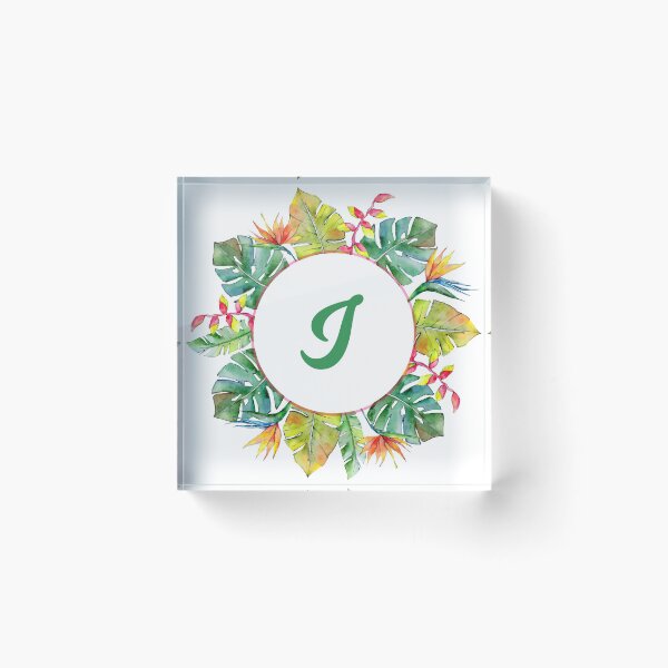 Item preview, Tropical Leaves Monogram I designed and sold by MysticMagpie.
