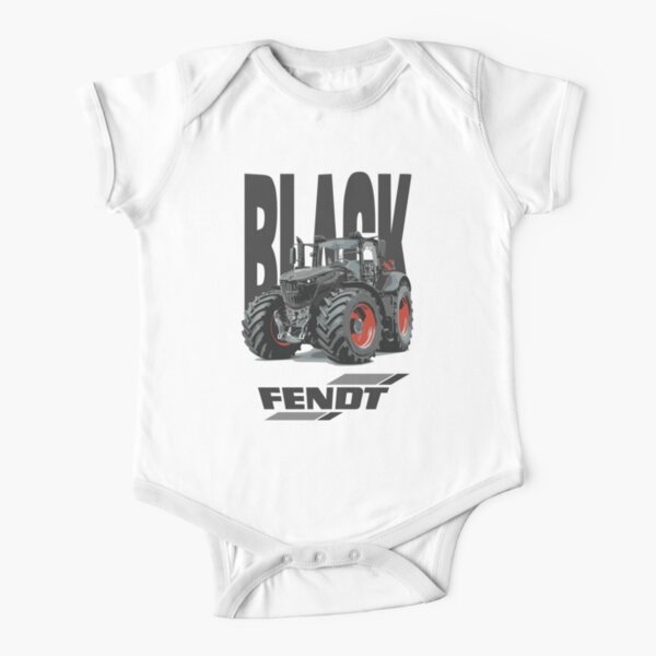 Schwarzer Fendt Baby Body Kurzarm