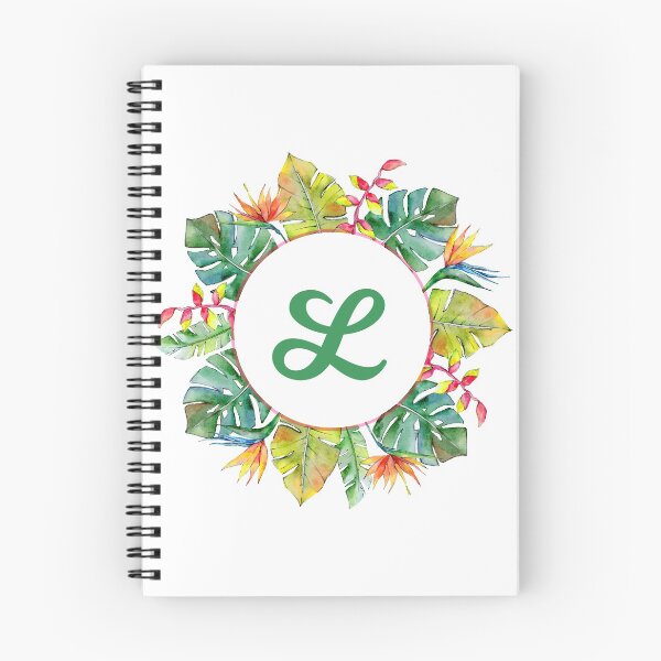 Item preview, Tropical Leaves Monogram L designed and sold by MysticMagpie.
