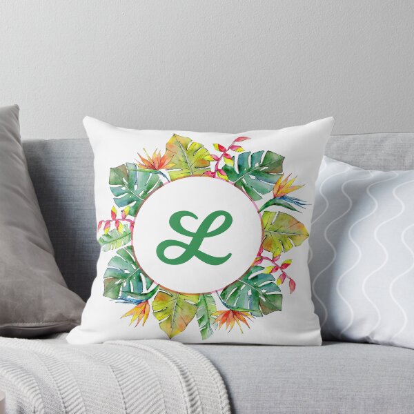 Item preview, Tropical Leaves Monogram L designed and sold by MysticMagpie.