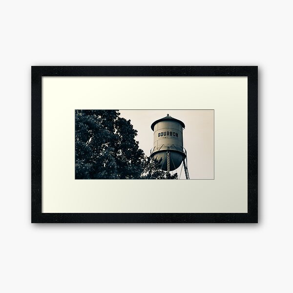 Item preview, Bourbon Water Tower And Foliage - Sepia Panoramic Edition designed and sold by Gregory Ballos.