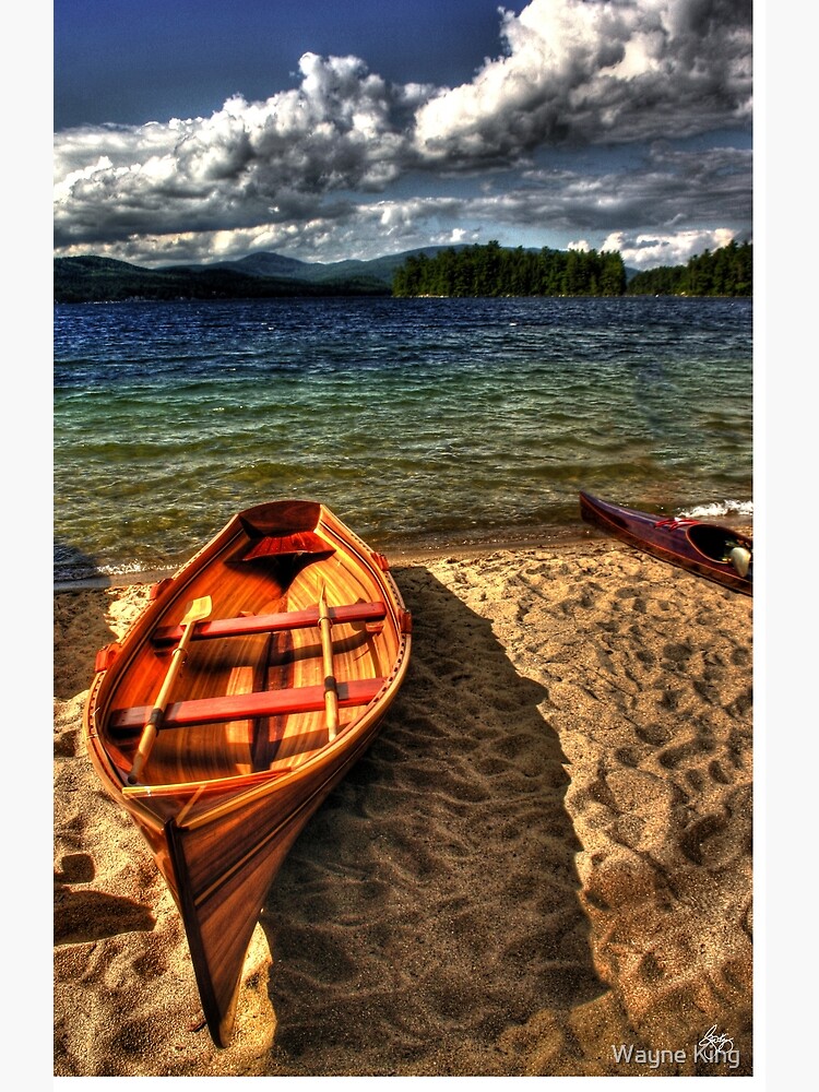 Wooden Rowboat at Wellington Beach by waynedking