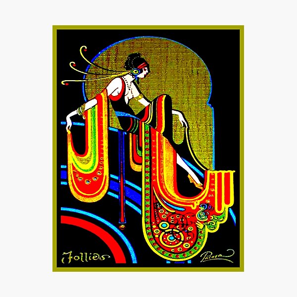 FLAPPER : Vintage 1920 Art Deco Beautiful Print Photographic Print