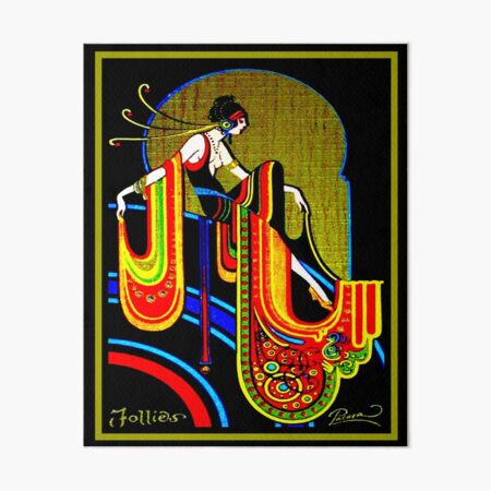 FLAPPER : Vintage 1920 Art Deco Beautiful Print Art Board Print