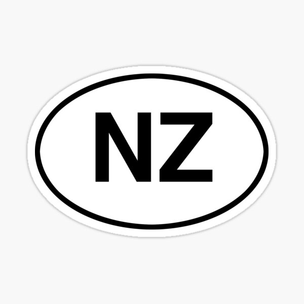 Item preview, New Zealand NZ Country Car Oval Decal designed and sold by PrintedGifts.