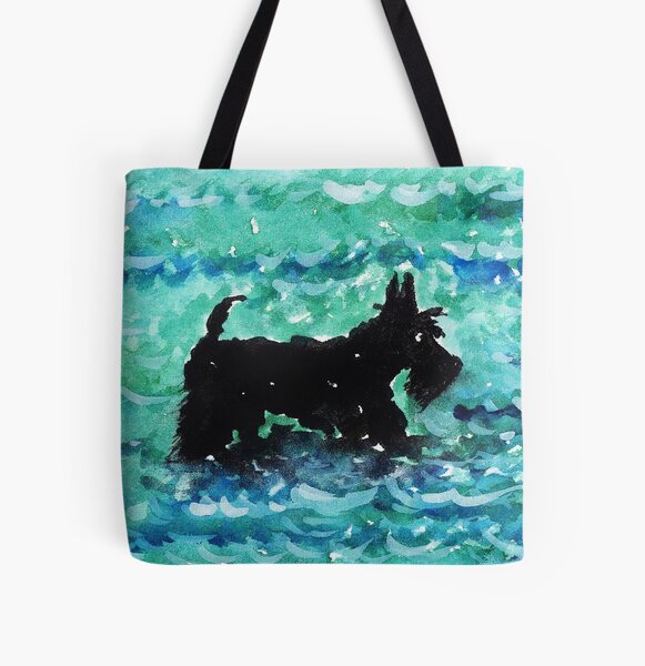Valentine Herty Shopping bag The dogmother Scottish Terrier Canvas Tote Bag 