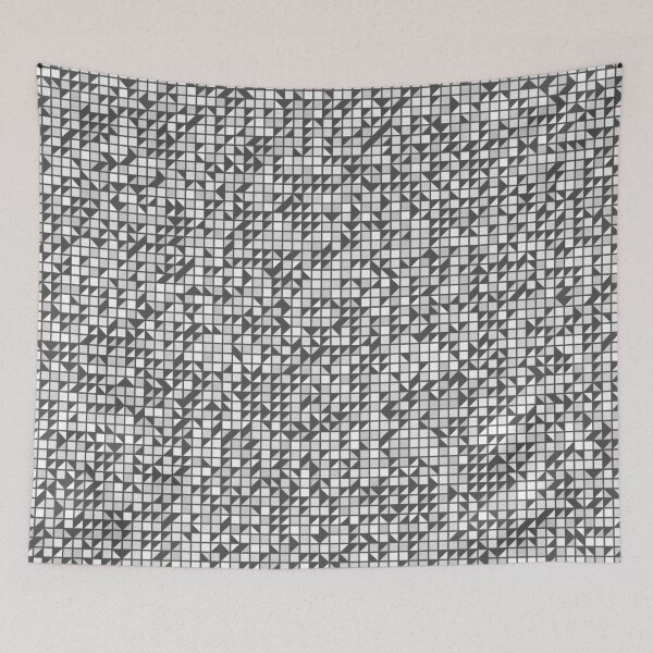 Item preview, Geometric pattern with colorful triangles and squares designed and sold by Tae Mi.