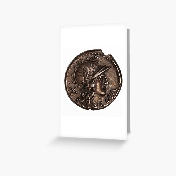 #coin, #metal, #currency, #copper, history, nickel, medal, isolate, one, art, old Greeting Card