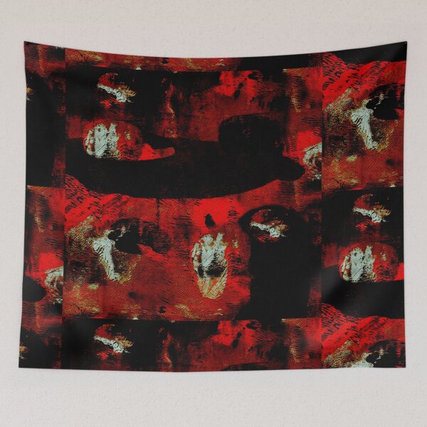 Item preview, Abstract Fabric Texture Red & Black designed and sold by 40degreesSouth.