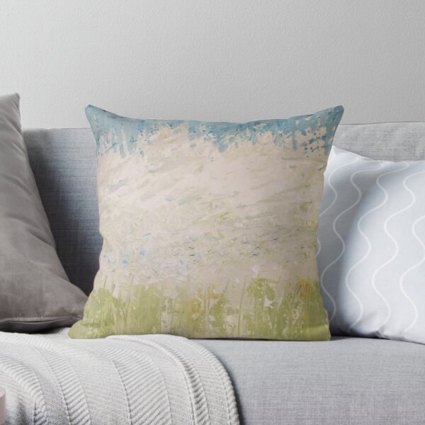 "Sleepy Dunes" abstract art by Jody Pear Throw Pillow