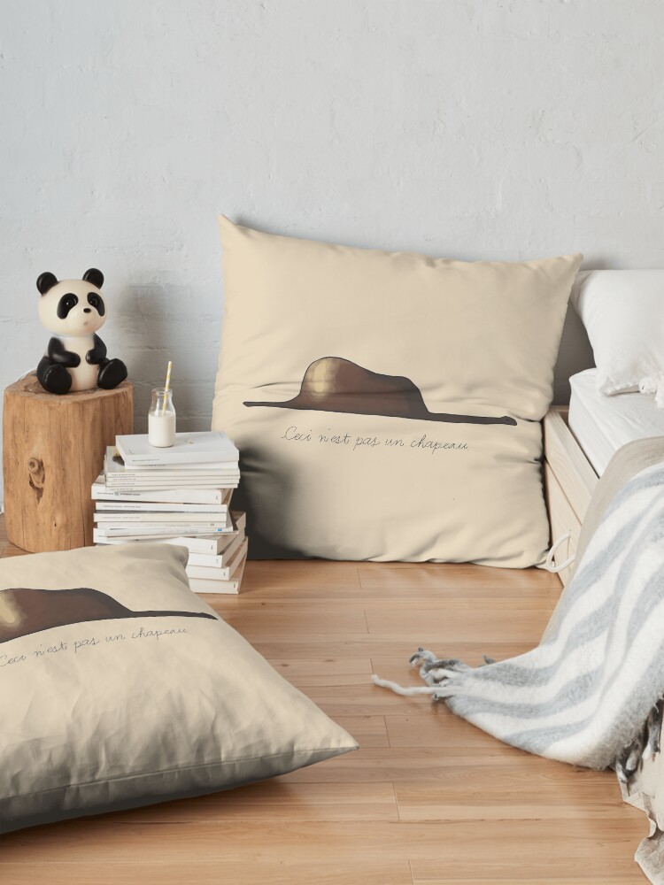 Alternate view of Ceci ne pas un petit chapeau Floor Pillow