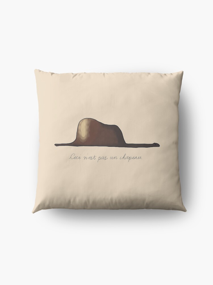 Alternate view of Ceci ne pas un petit chapeau Floor Pillow