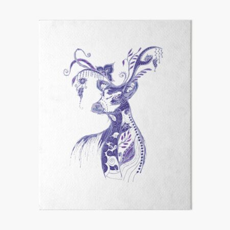 The illustration "Deer in the style of Boho" (variant 1) Art Board Print