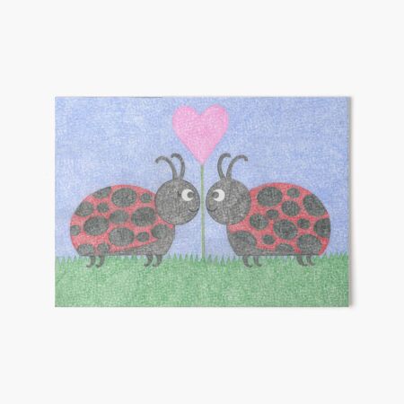 Loving Lady Bugs Art Board Print
