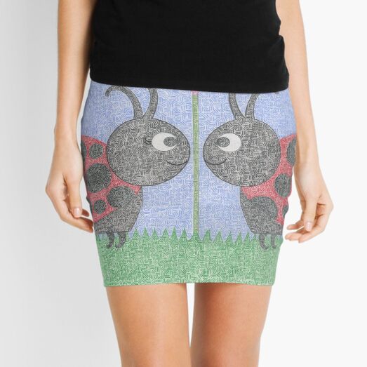 Loving Lady Bugs Mini Skirt
