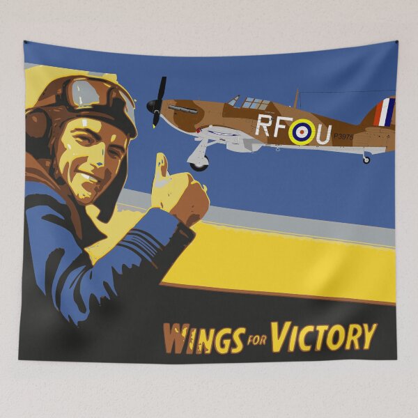 Item preview, Wings For Victory Vintage War Poster designed and sold by FantasySkyArt.