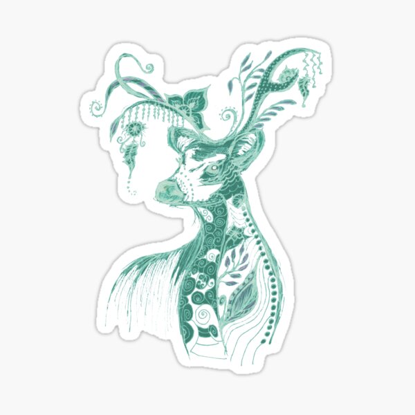 The illustration "Deer in the style of Boho" (variant 5) Sticker