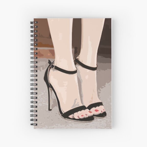 Strappy Sandals in Purple Spiral Notebook for Sale by KlouDesigns