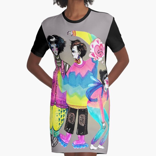 Ladies Graphic T-Shirt Dress