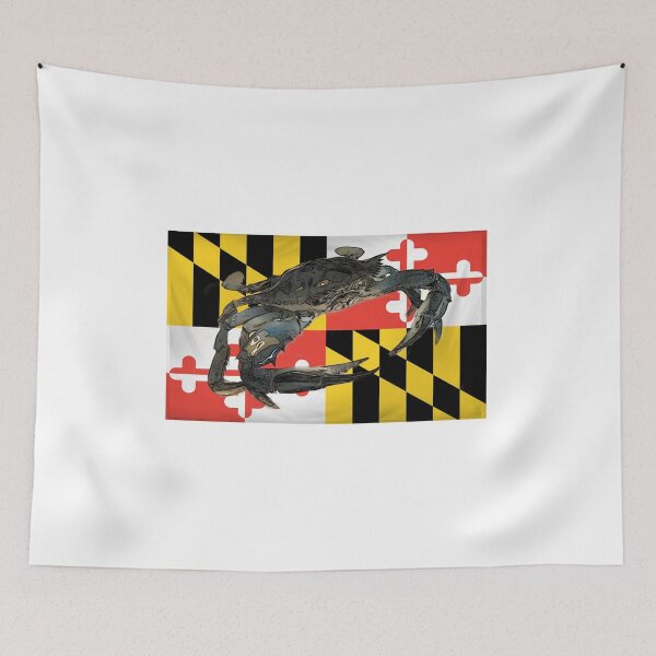 Item preview, Maryland Blue Crab with Flag  designed and sold by baybranded.