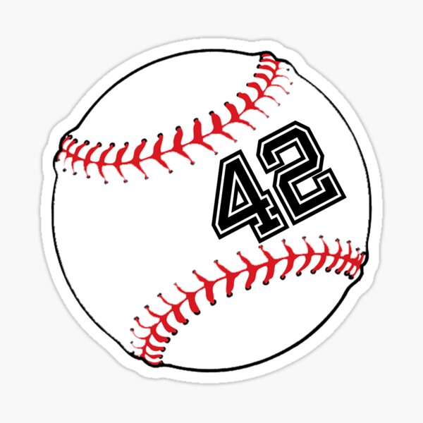 Number 42 Baseball Classic Round Sticker | Zazzle