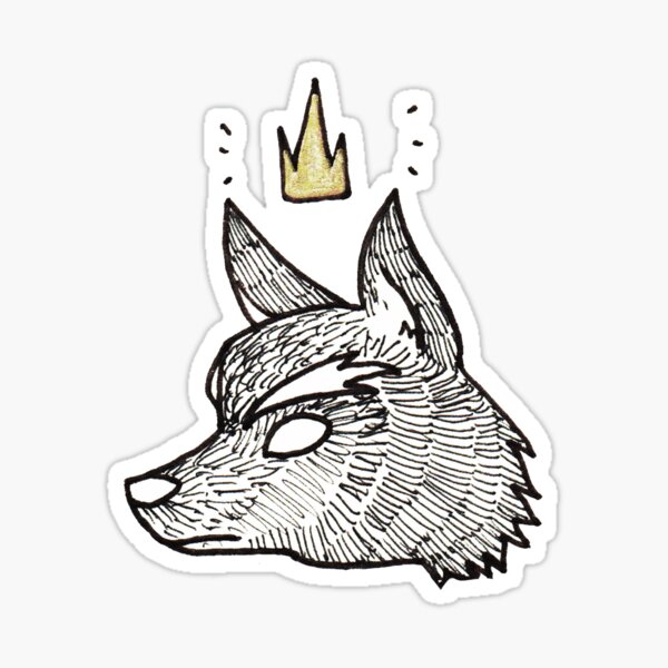 King Wolf Sticker