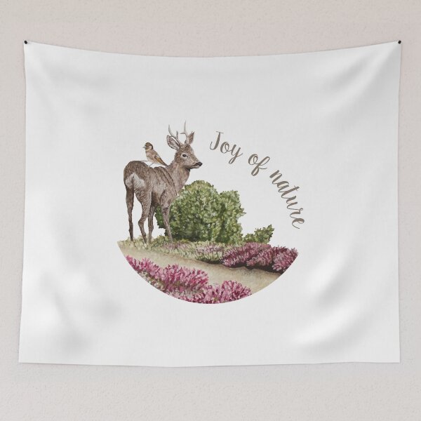 Item preview, Roebuck in the Lüneburg Heath - Joy of nature designed and sold by Sina Holste.