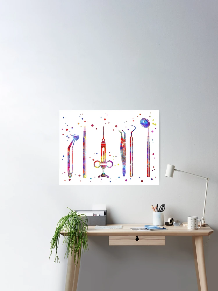 Dentist instruments, dentist tools Poster for Sale by