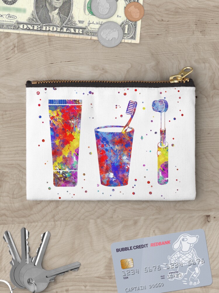 Thumbnail 3 of 4, Zipper Pouch, Dental care tools, dental tools designed and sold by Rosaliartbook.
