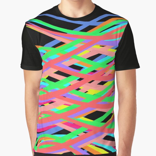 Neon Swirls - 80s Style - Graduation Gift Idea Graphic T-Shirt