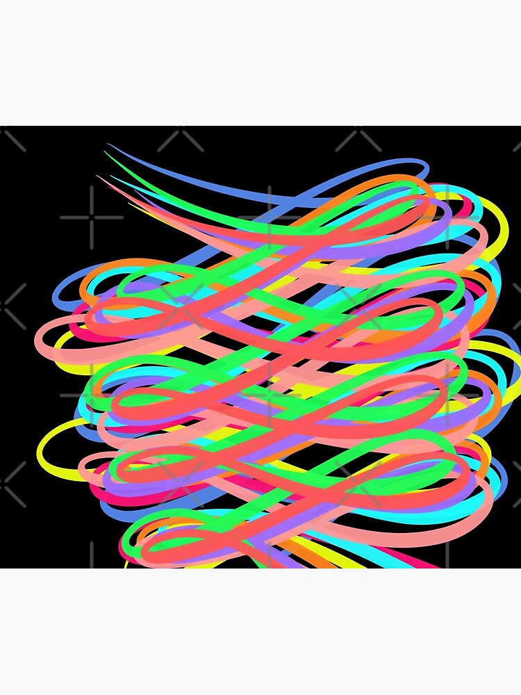 Neon Swirls - 80s Style - Graduation Gift Idea by OneDayArt
