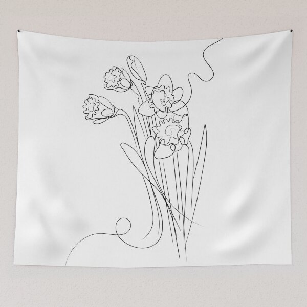 Item preview, Daffodils Line Drawing designed and sold by Adam Regester.