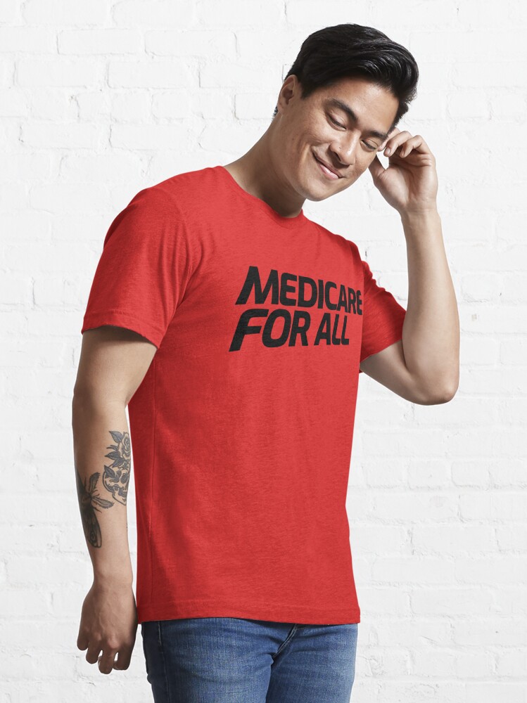 Alternate view of MEDICARE FOR ALL - Perspective (Black Text) Essential T-Shirt