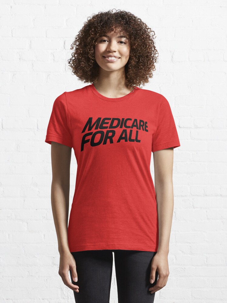 Alternate view of MEDICARE FOR ALL - Perspective (Black Text) Essential T-Shirt