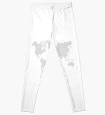 Cartography continents earth Leggings