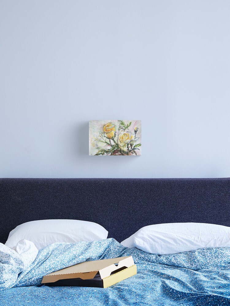 Thumbnail 2 of 3, Canvas Print, Yellow Roses designed and sold by Anthropolog.