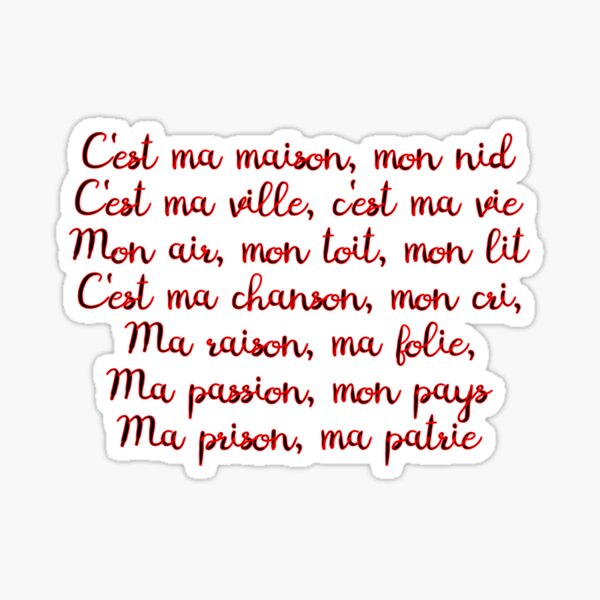 Ma Maison, C'est Ta Maison Sticker