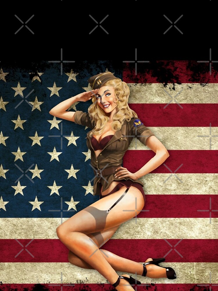 "American Pin Up Girl" iPhone Case for Sale by FantasySkyArt Redbubble