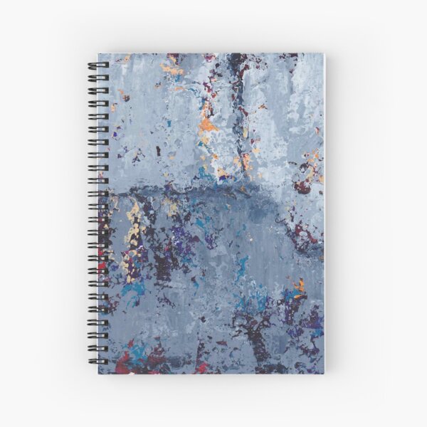 Gray Grunge Abstract Spiral Notebook