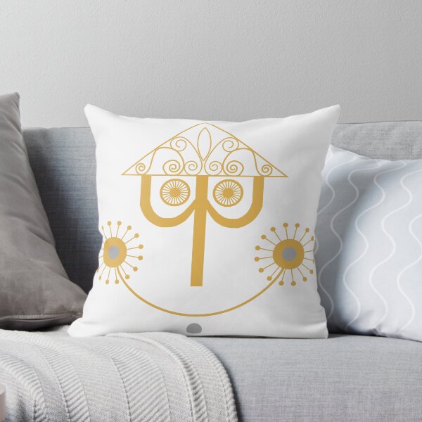 Small World Clock Throw Pillow