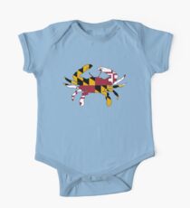 Maryland Flag Crab One Piece - Short Sleeve