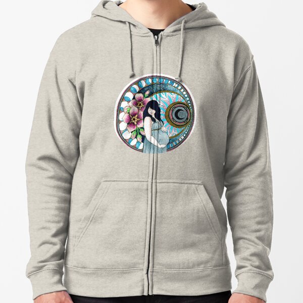 The Moon and You Zipped Hoodie