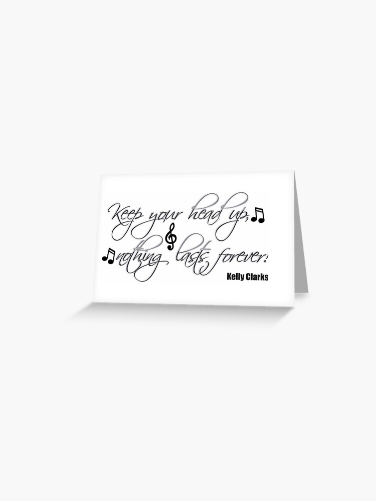 People Like Us Kelly Clarkson Lyrics Greeting Card By Emilie2199 Redbubble