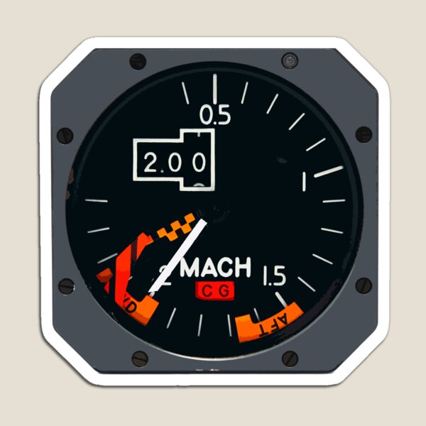 Vista previa del artículo con la obra «Medidor de Mach Concorde - Mach 2,00», diseñado y vendido por Speedbirddesign.