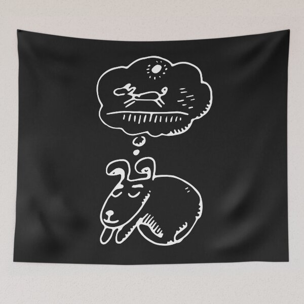 Item preview, Dog dreaming about running cute tee design designed and sold by Kam-designs.