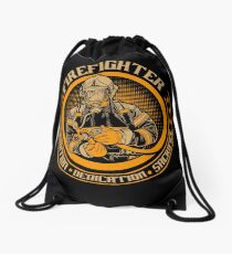 Firefighter by tradition Drawstring Bag