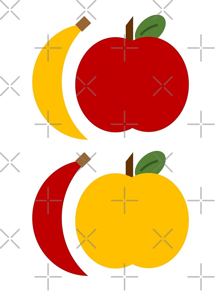 "Apples and Bananas Pattern" by 3Talents Redbubble