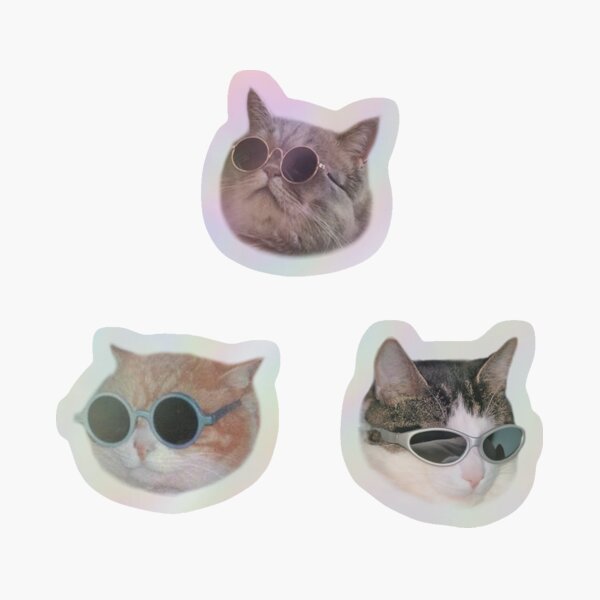 Aperçu de l'œuvre Pack d'autocollants Cool Kitties créée et vendue par Elisecv.