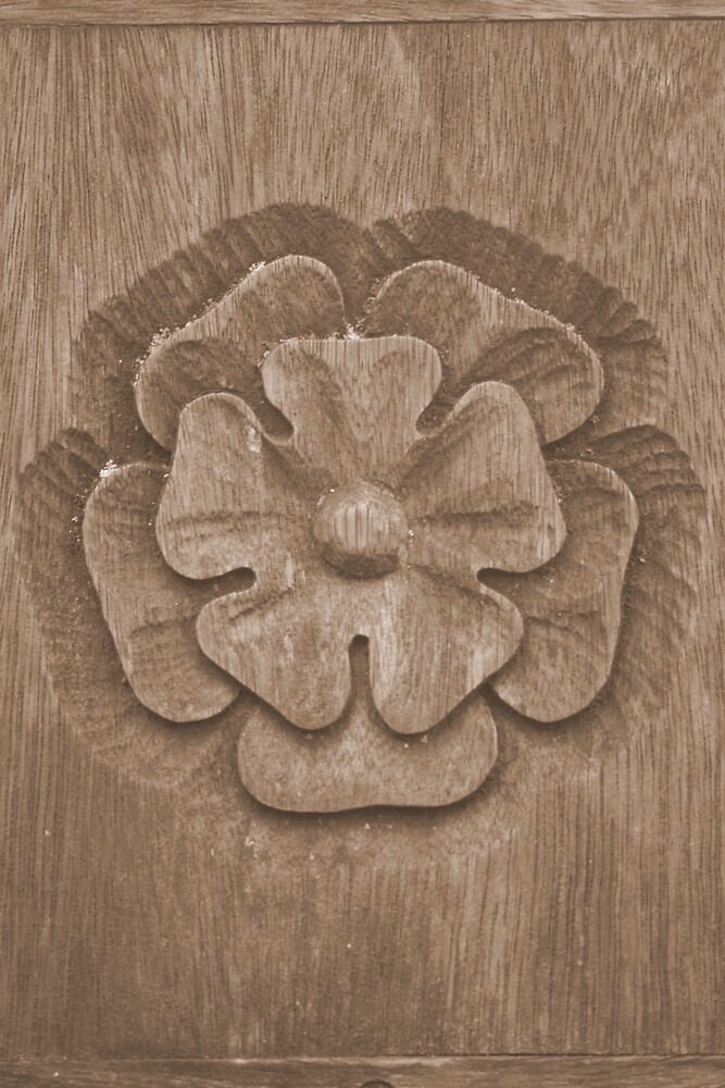 "Wooden Yorkshire Rose" by daleslass | Redbubble